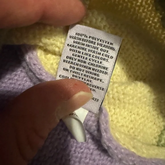 SO Green and Purple Knit Sweater - Picture 3 of 6